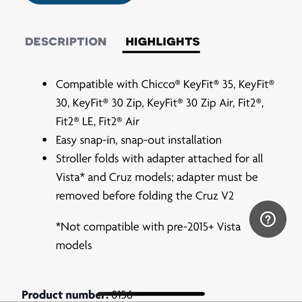 Car Seat Adapter for Vista & Cruz (Chicco®) - Picture 8 of 8